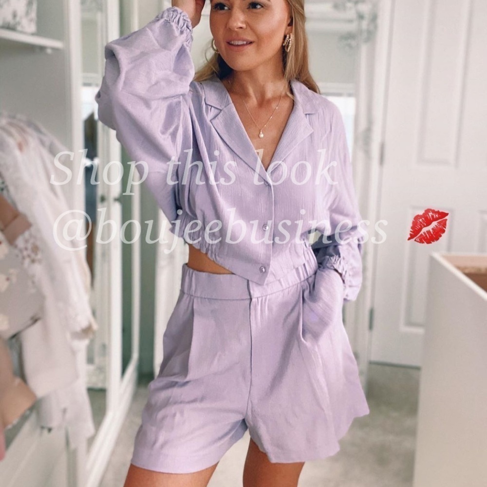 ZARA Flowy Lounge Short Set - Picture 2 of 12